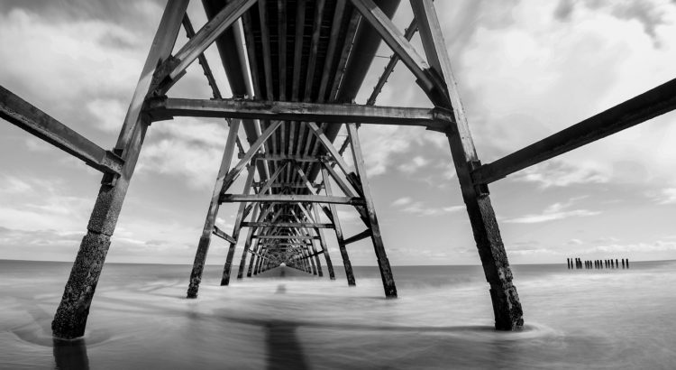 Steetley Pier Panorama Taken by combining five different exposures all taken with a LEE Big Stopper filter.